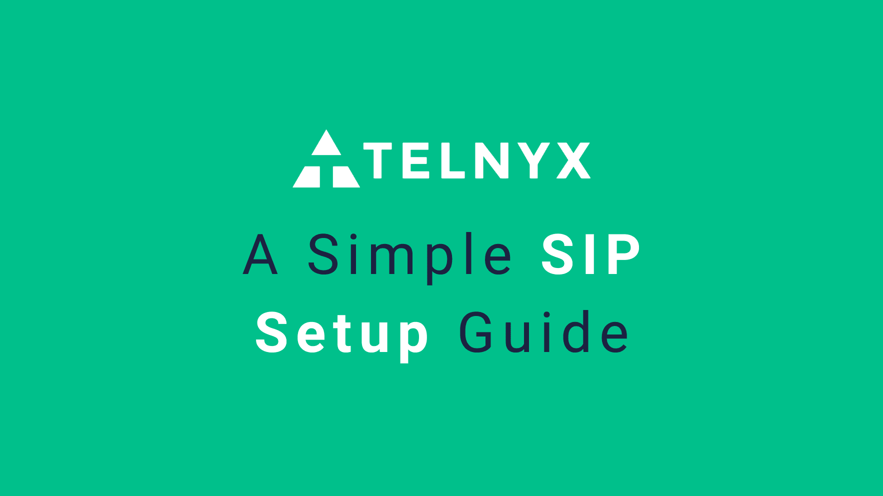 A simple SIP trunk setup guide