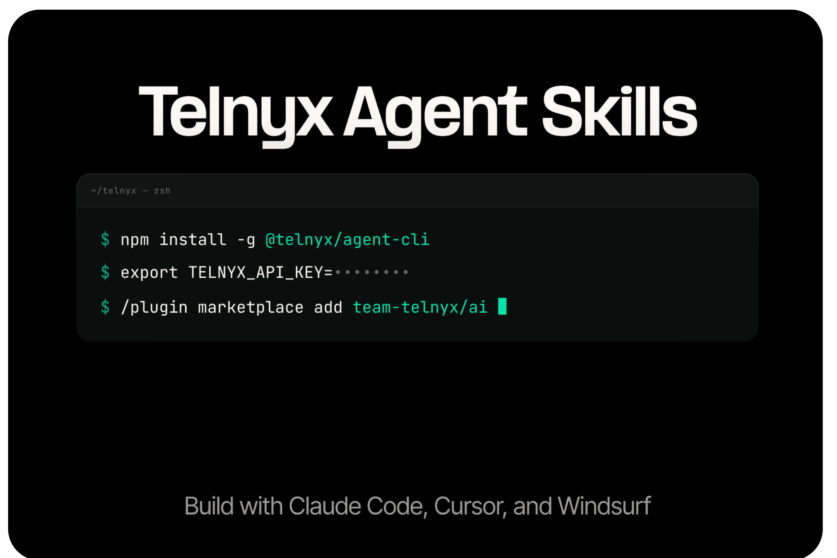 Telnyx Agent Skills